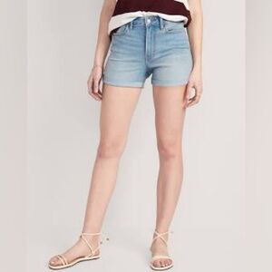 Old Navy High Waisted Wow 3” Shorts Blue Jean Shorts